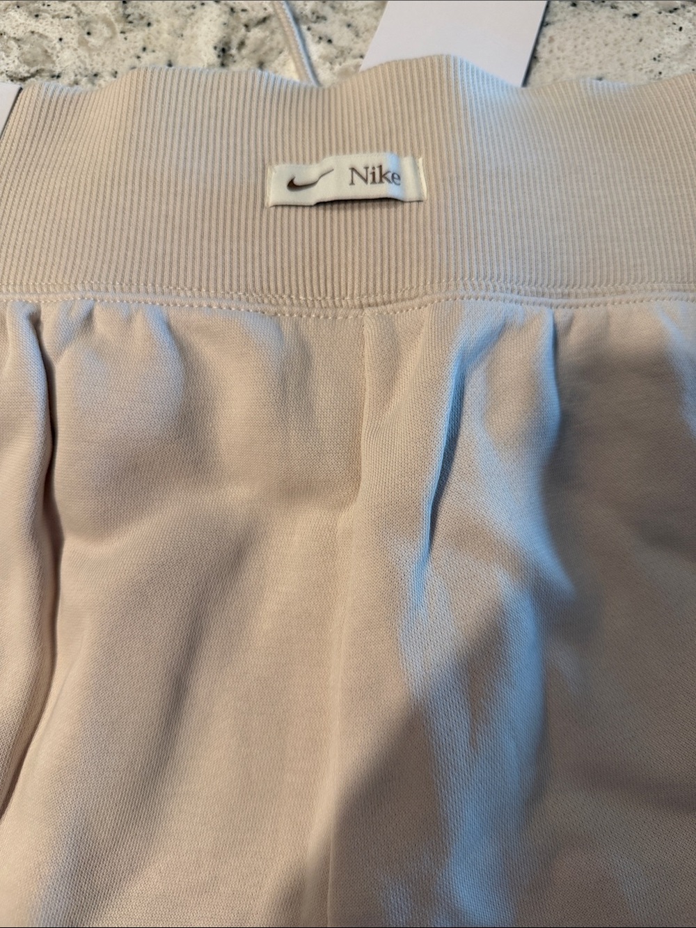 Nike Women’s Light Beige Joggers with Brown Logo - Picture 6 of 6